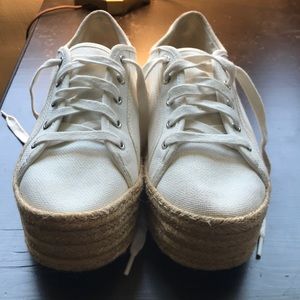 White Steve Madden Platform Shoes